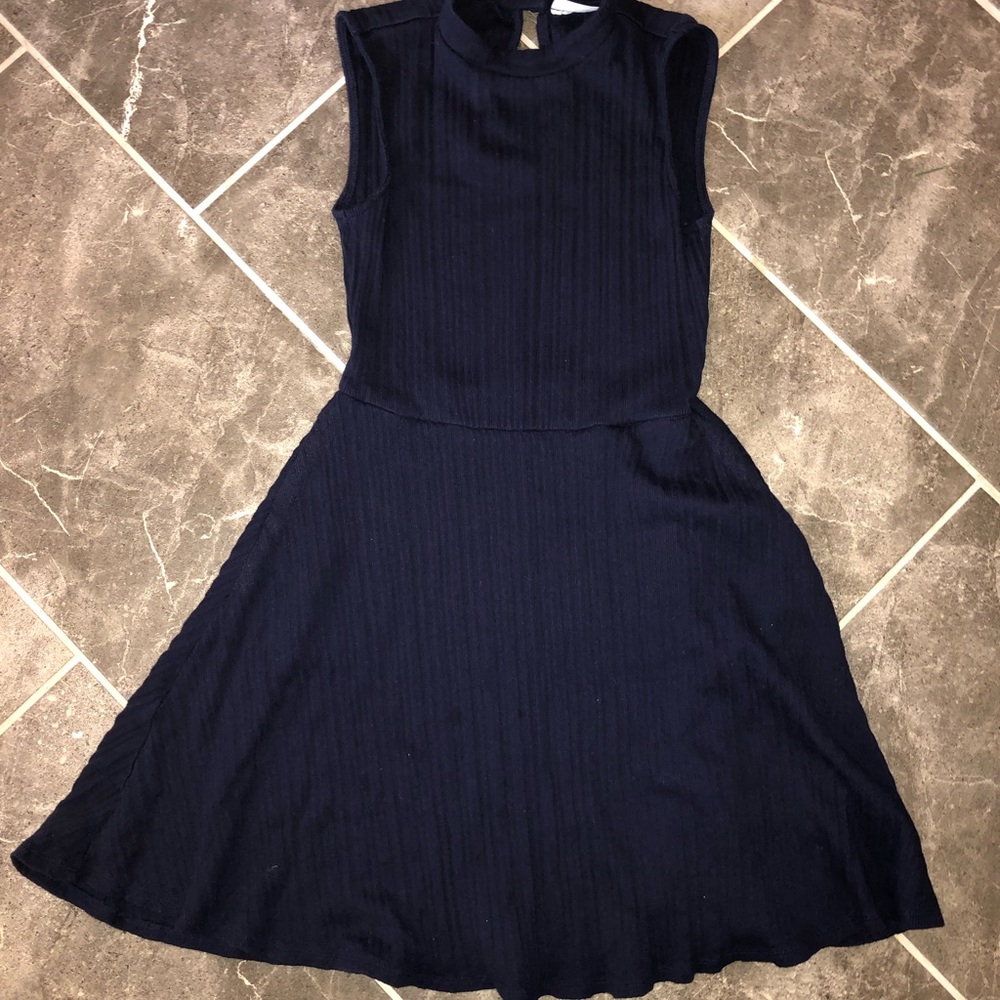 New York & Company Navy Sleeveless Dress